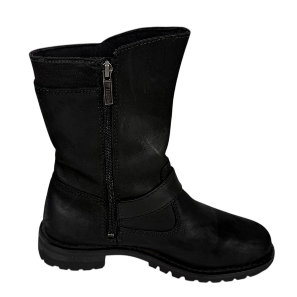 Harley Davidson Womens Lizzie 8” Black Leather Motorcycle Boots D87037 Size US 8 - Picture 3 of 15